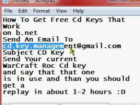 free cd keys warcraft 3