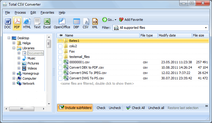 how to convert a file to csv format